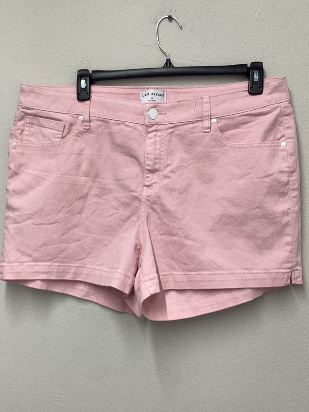 Lane Bryant Pale Pink Denim Five-Pocket Shorts